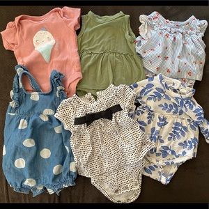 Spearmint Love + Carters Newborn Girl Lot